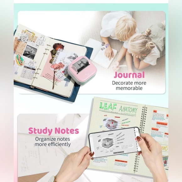 NWT Ponek Mini Pocket Sticker Printer - Wireless Mini Sticker Printer Machine - Picture 3 of 8